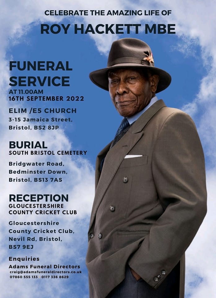 Roy Hackett's Funeral Poster